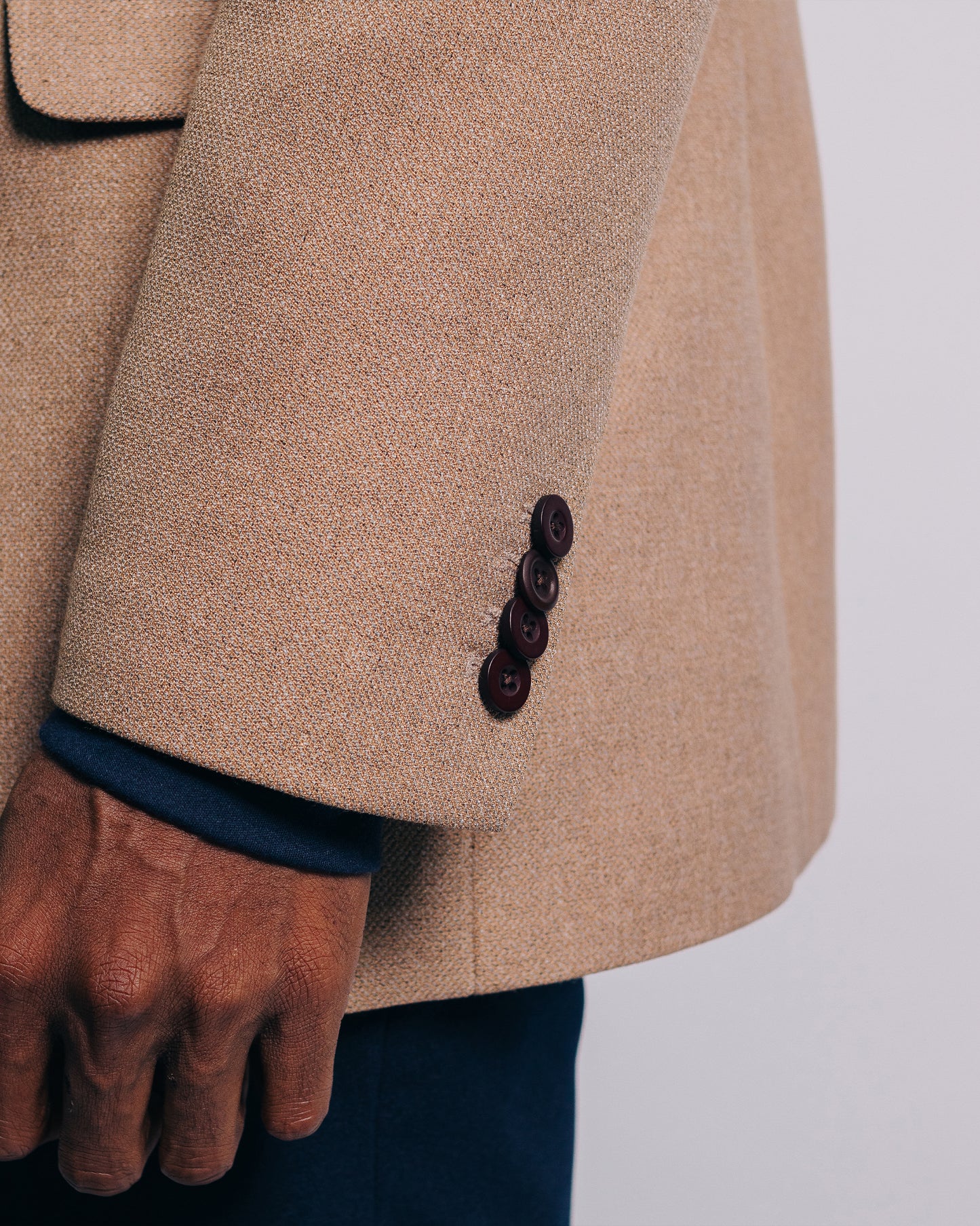 Blazer manga larga - beige