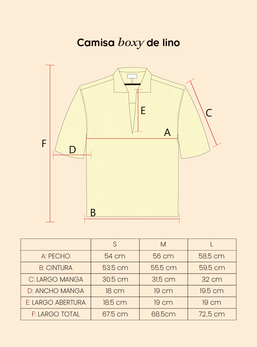 Camisa boxy de lino - amarillo pastel
