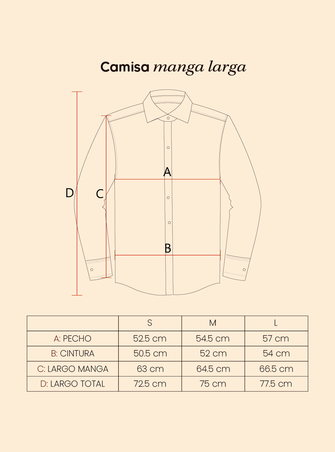 Camisa manga larga - negro