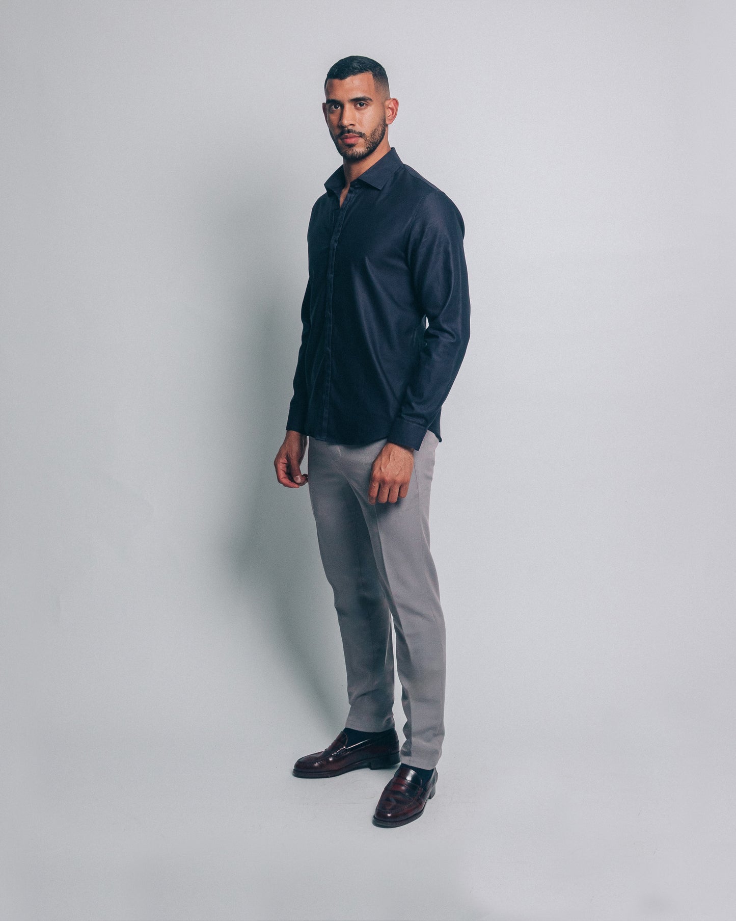 Camisa manga larga - azul noche