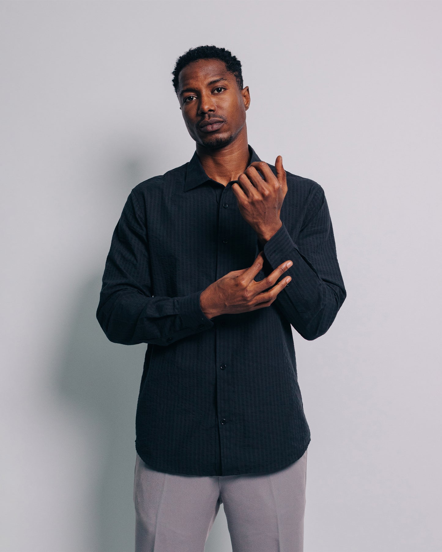 Camisa manga larga - negro