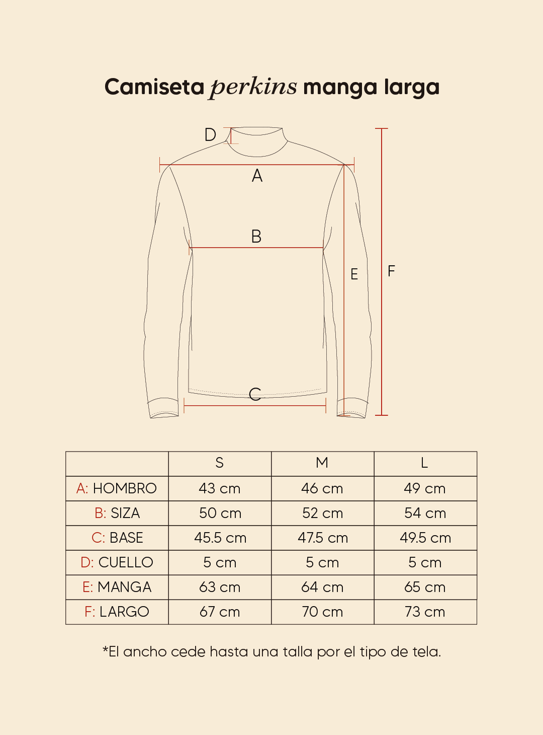 Camiseta perkins manga larga - negro