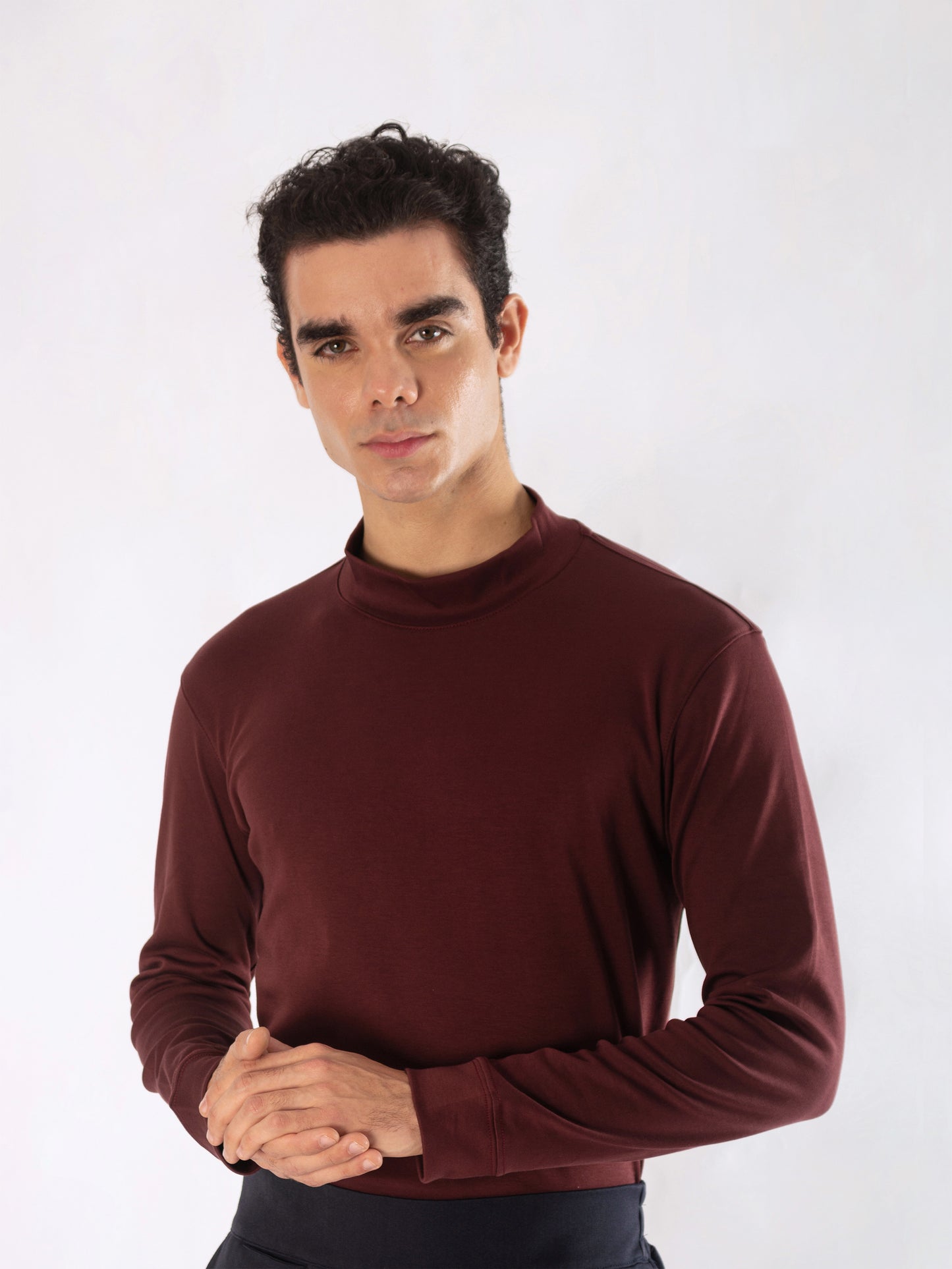 Camiseta perkins manga larga - vino