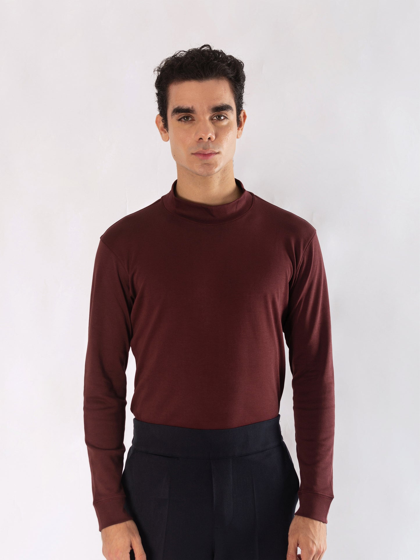 Camiseta perkins manga larga - vino
