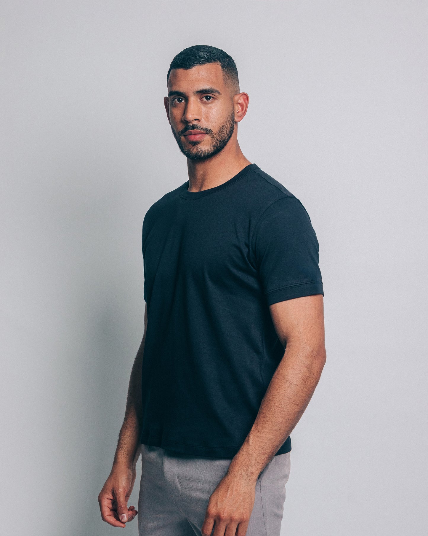 Camiseta básica de pima - azul noche
