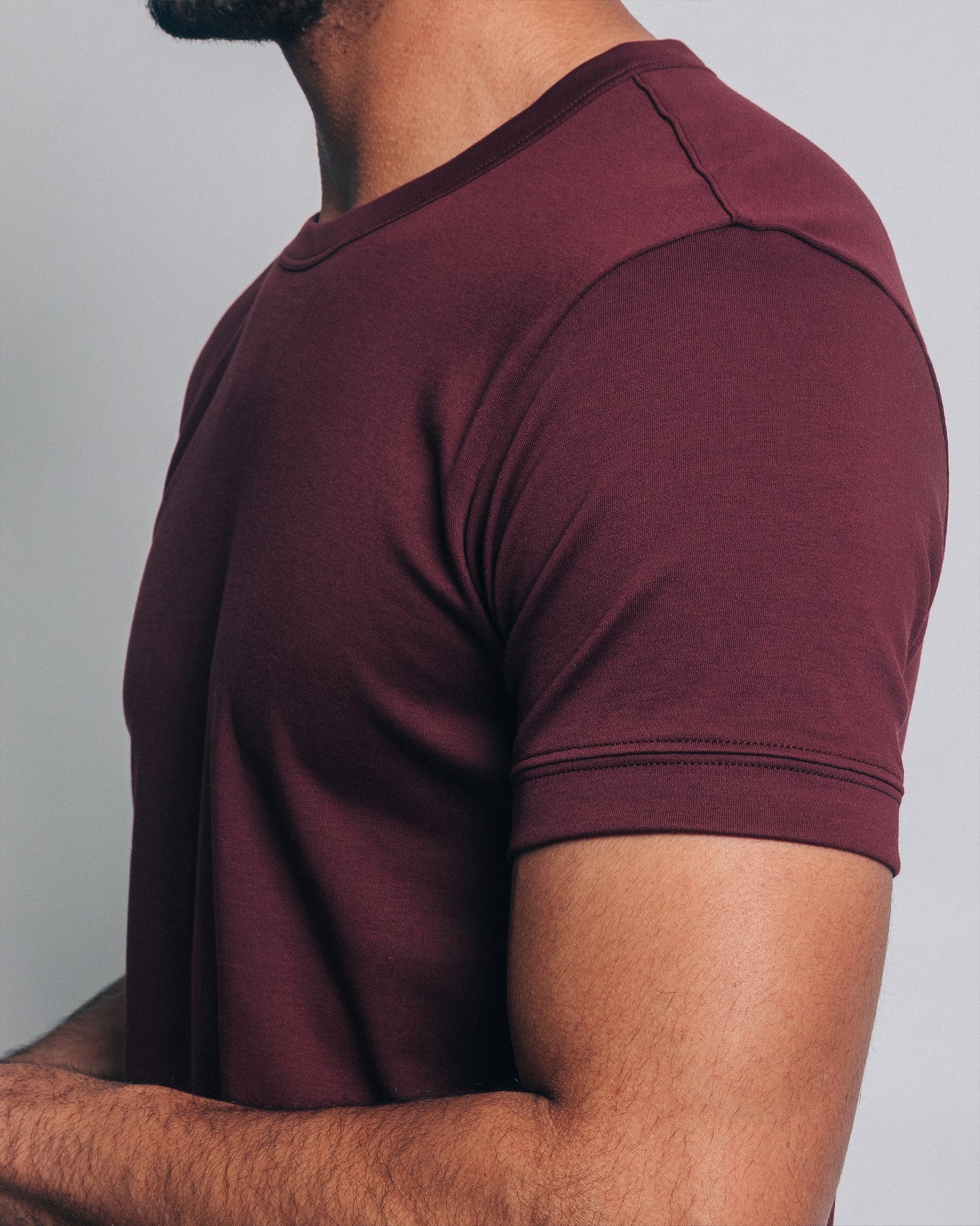 Camiseta básica de pima - burgundy