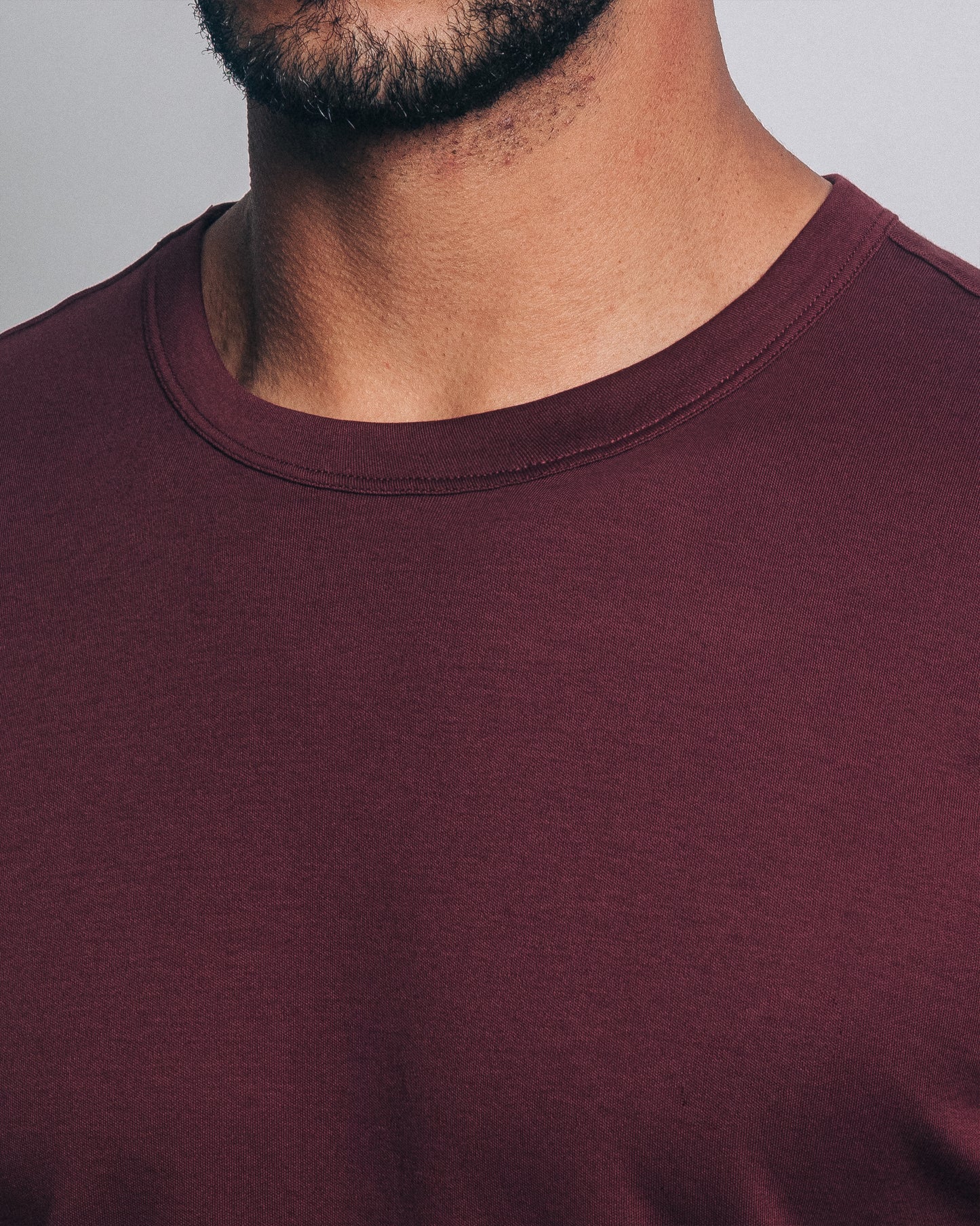 Camiseta básica de pima - burgundy