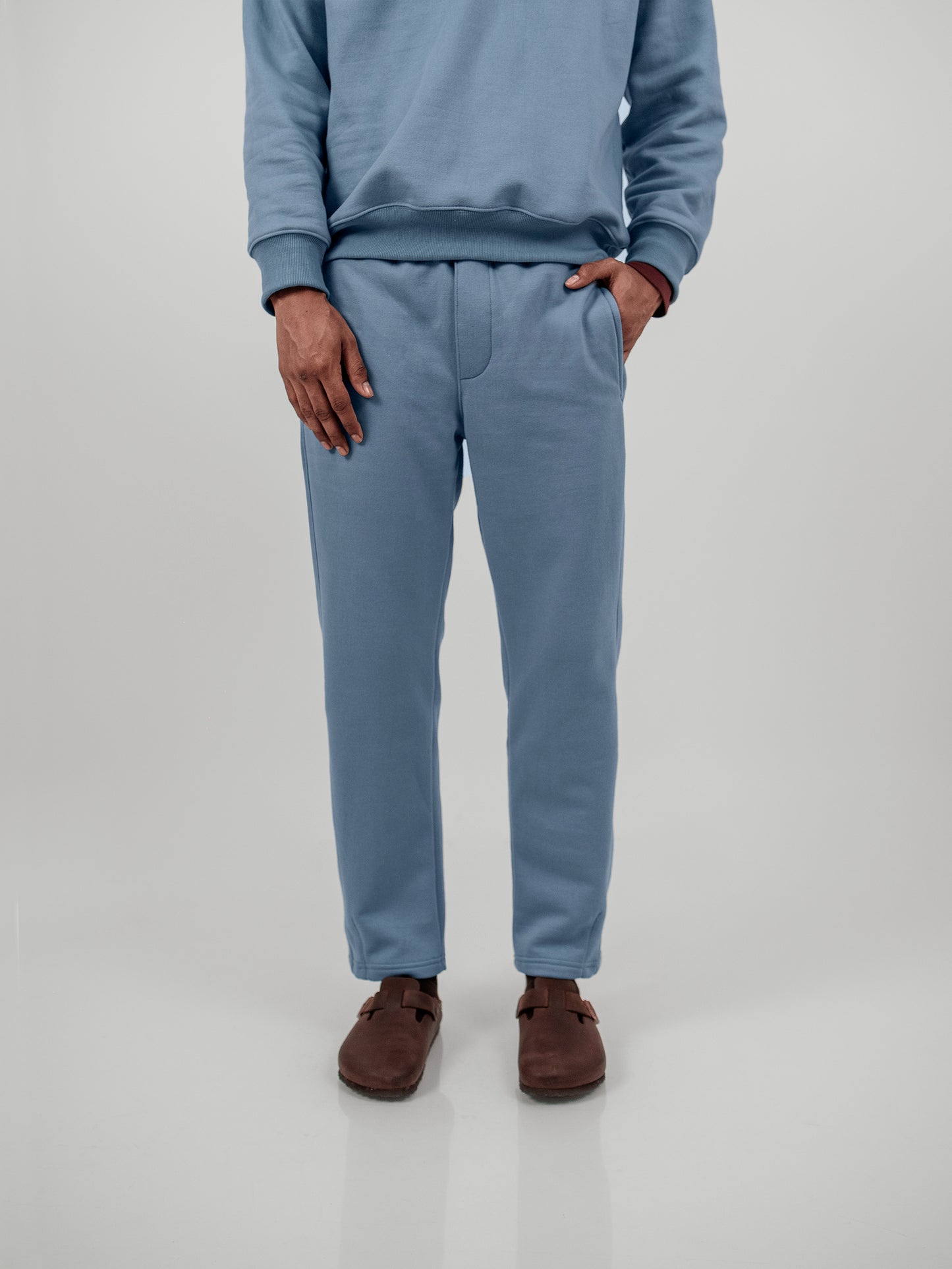 jogger c/ franja lateral - celeste