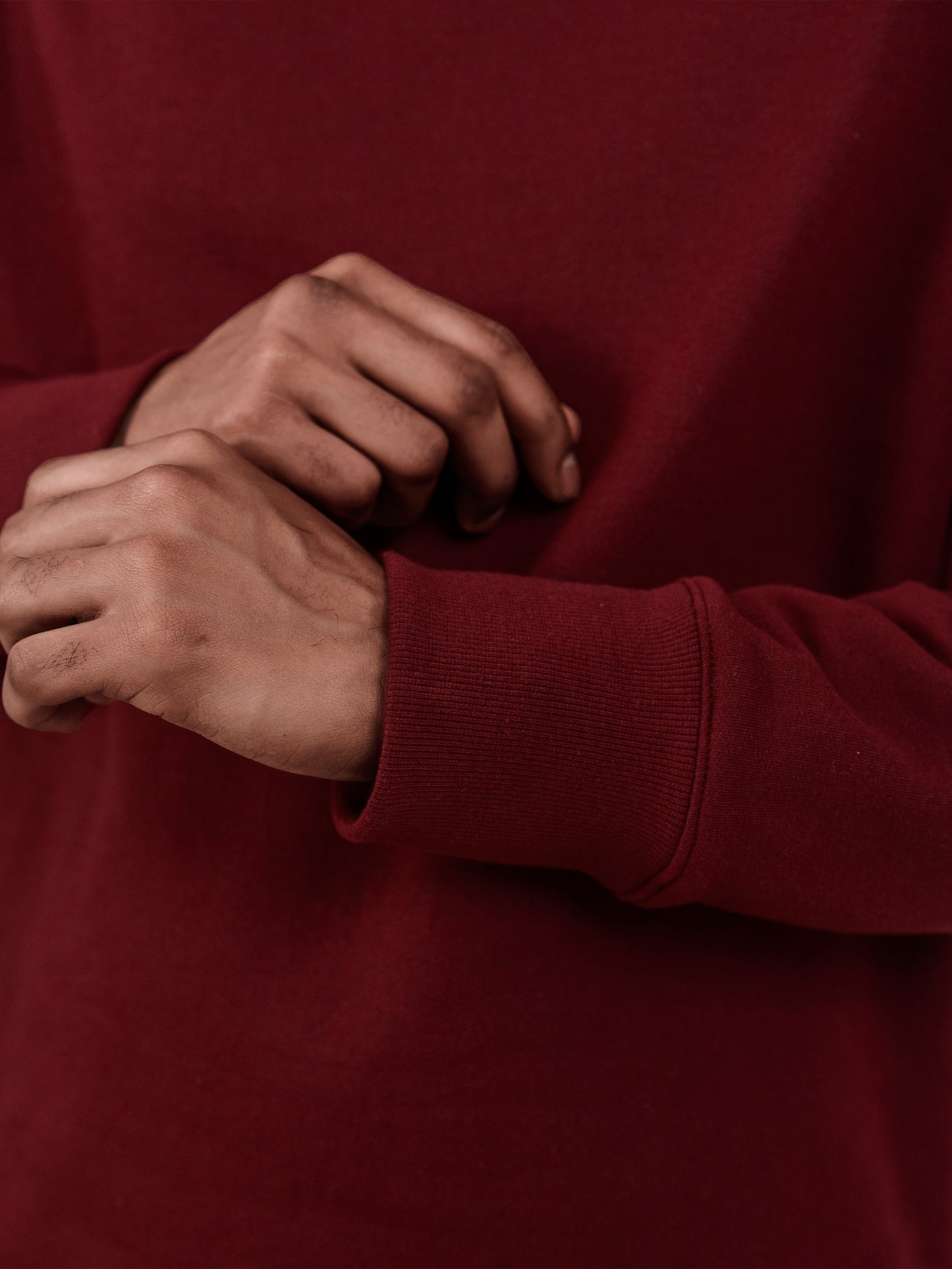 Polera cuello alto - burgundy
