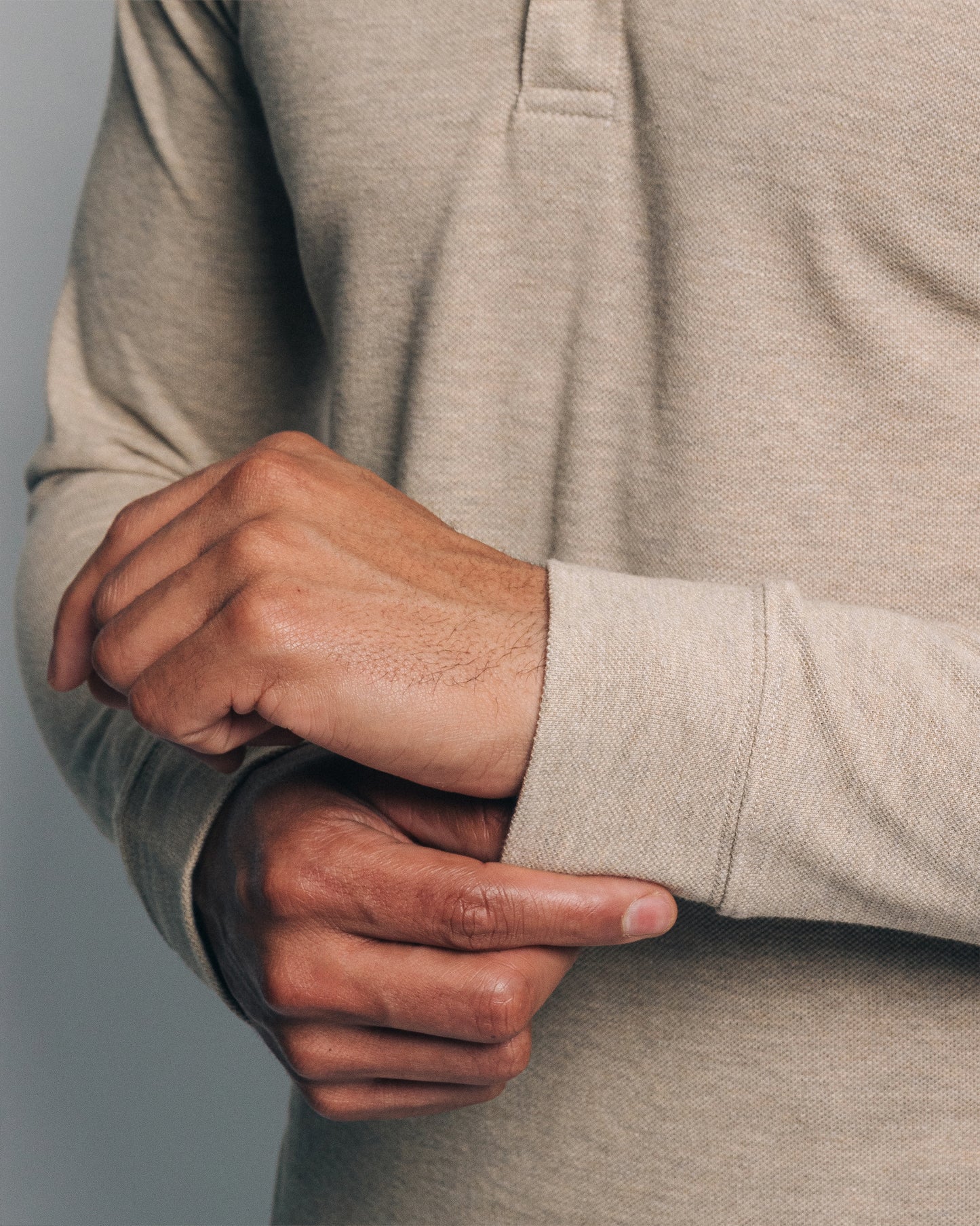 Camiseta henley - beige