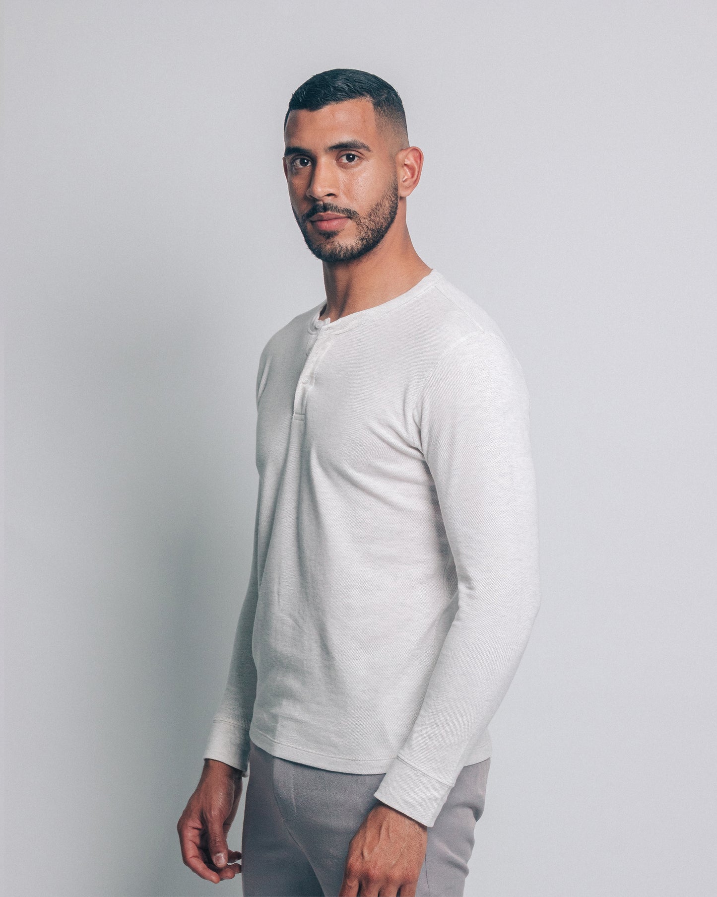 Camiseta henley - melange