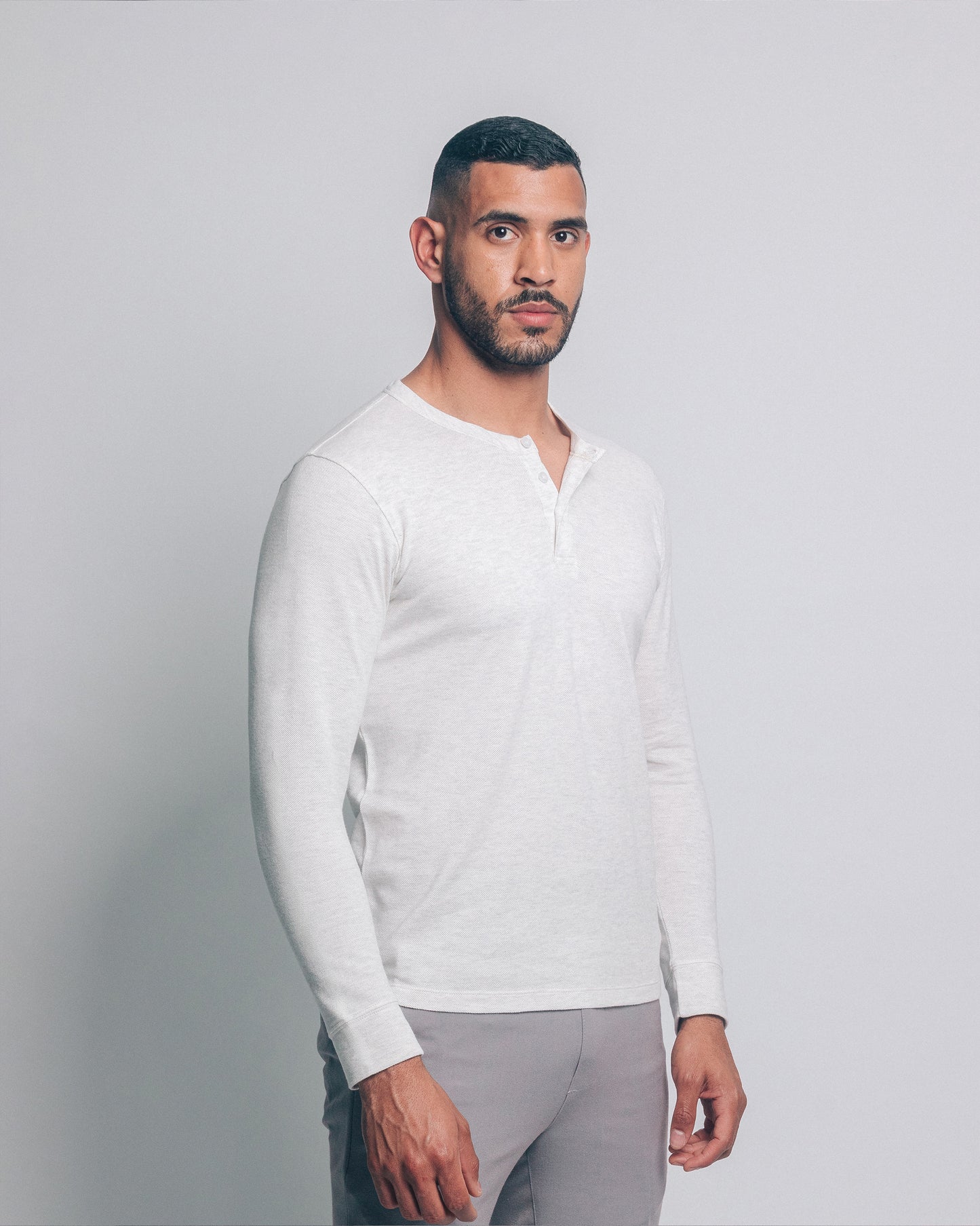 Camiseta henley - melange