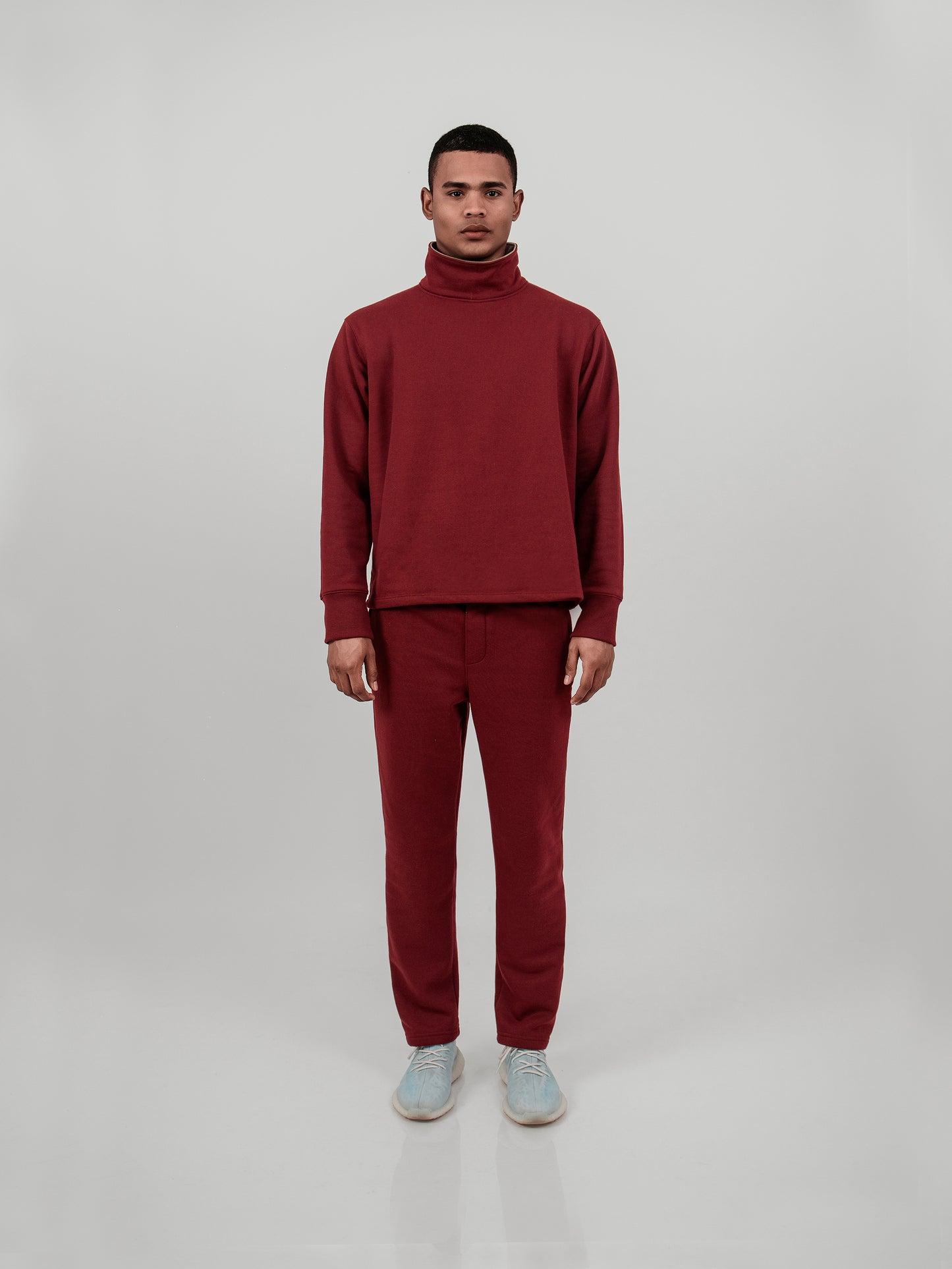 Polera cuello alto - burgundy