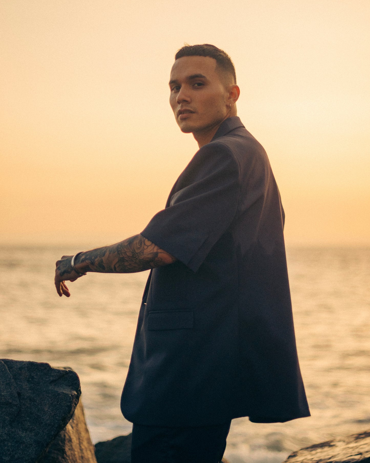 Blazer manga corta - lavanda