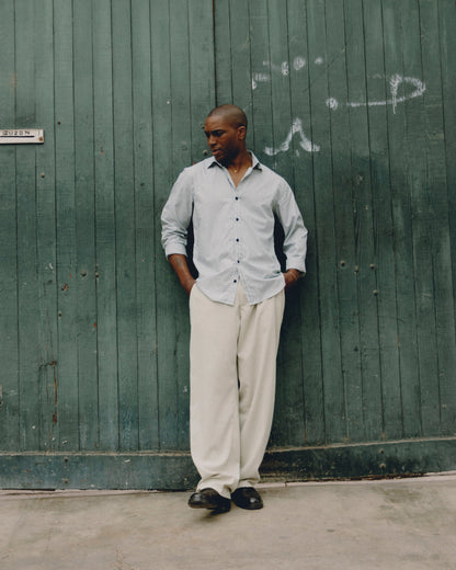 Camisa pechera multiposición - blanco/verde