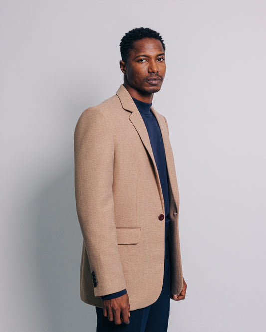 Blazer manga larga - beige