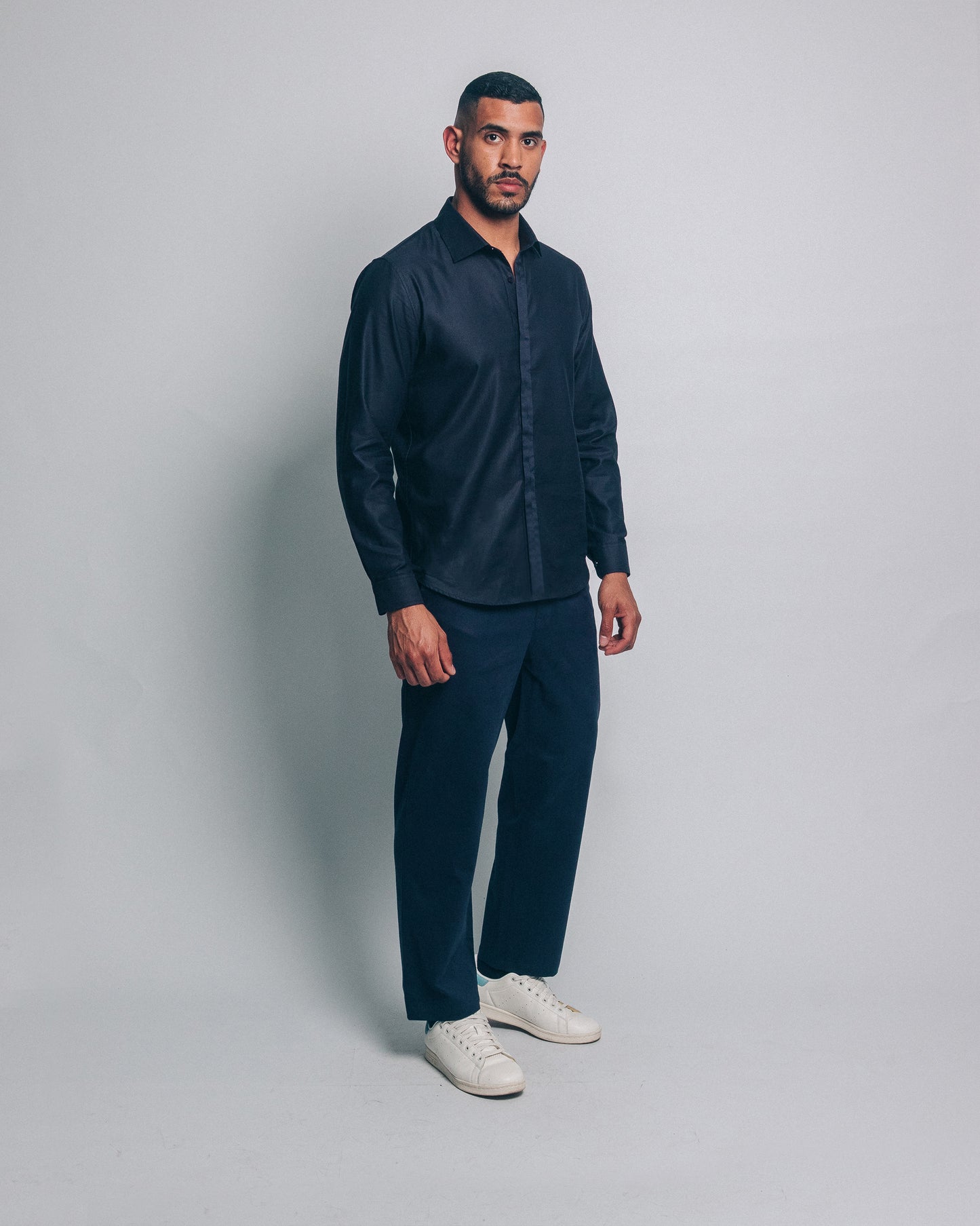 Camisa manga larga - azul noche