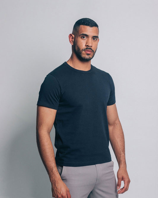 Camiseta heavyweight - azul marino