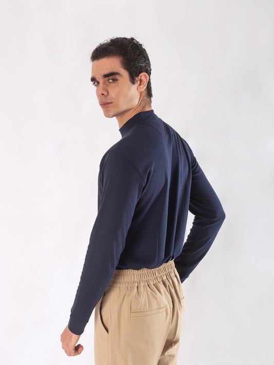 Camiseta perkins manga larga - azul