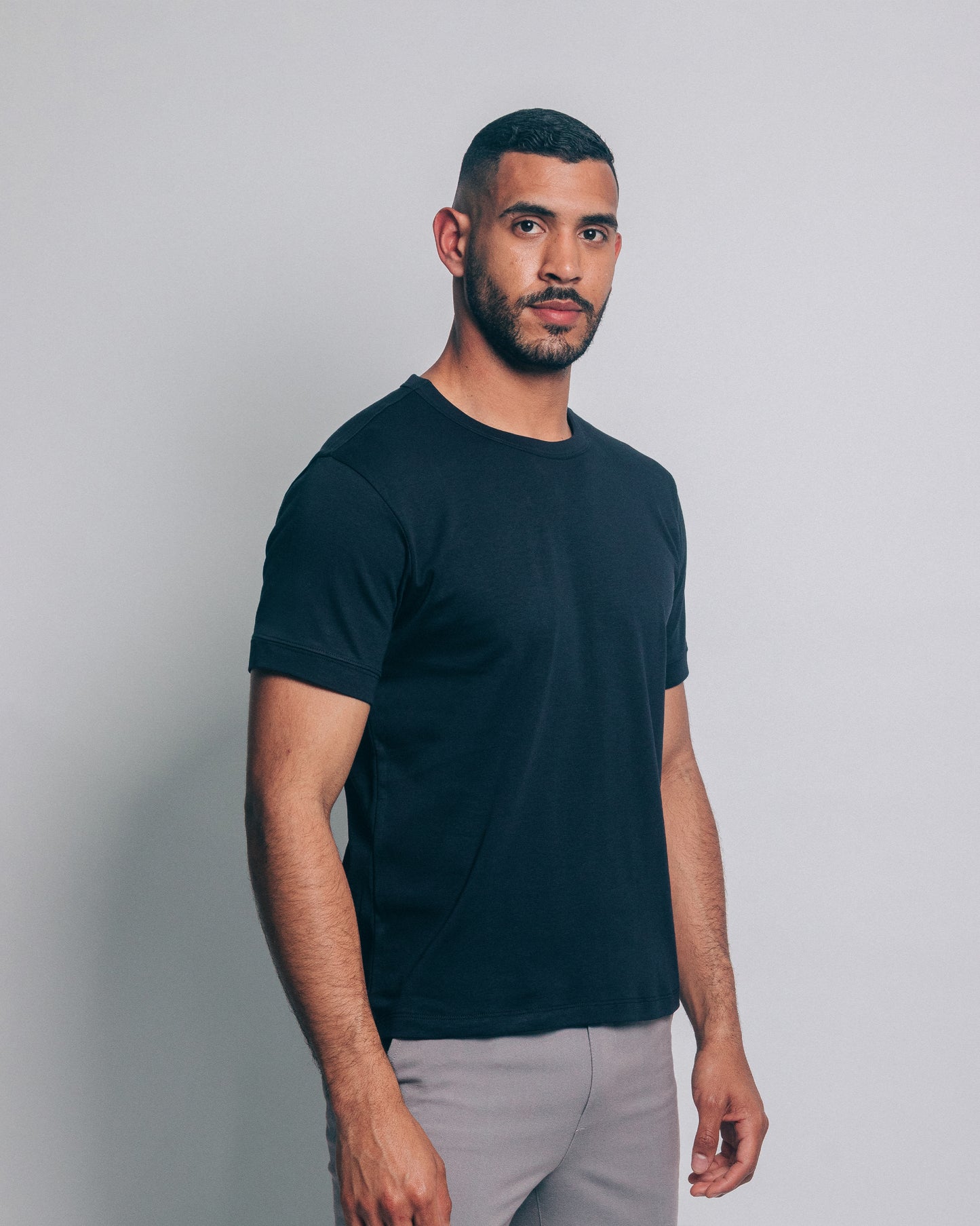 Camiseta básica de pima - azul noche