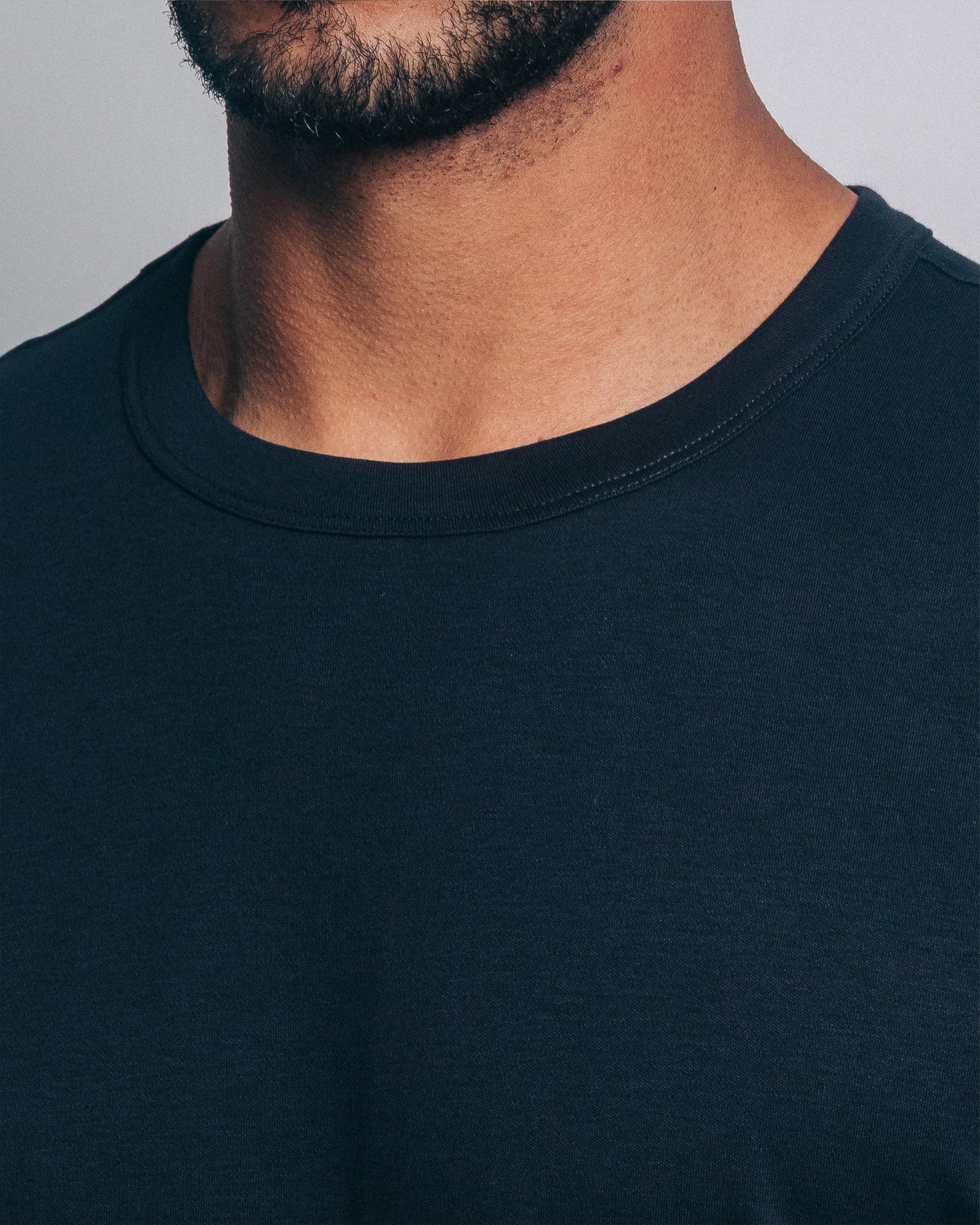 Camiseta básica de pima - azul noche