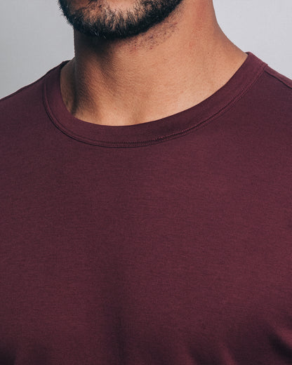 Camiseta básica de pima - burgundy