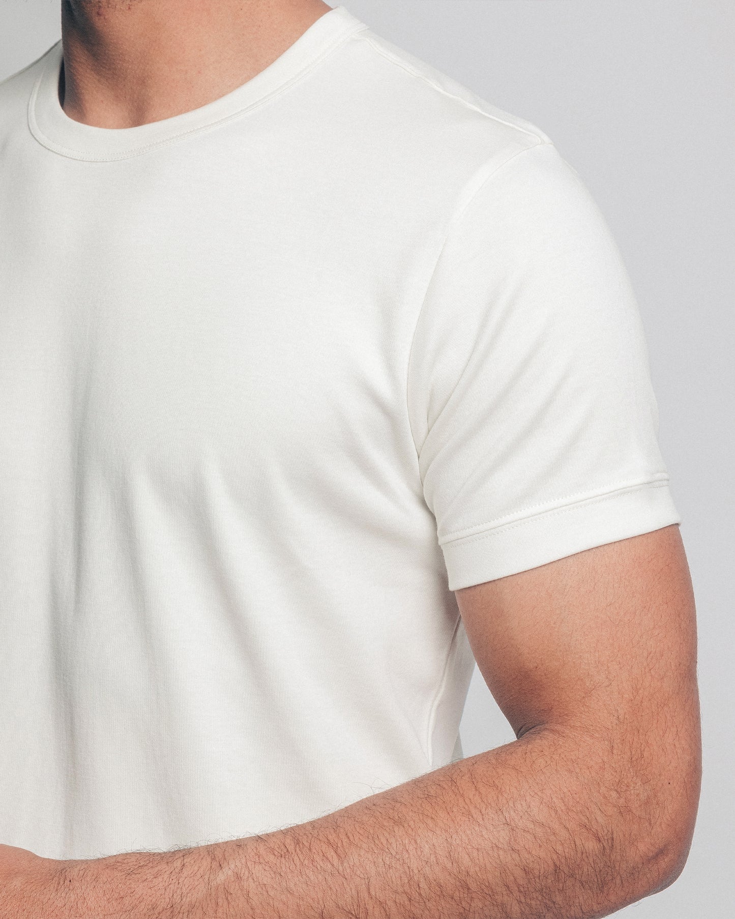 Camiseta básica de pima - crema