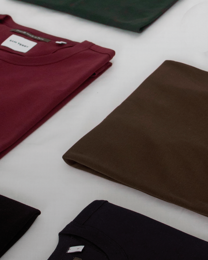 Camiseta básica de pima - marrón