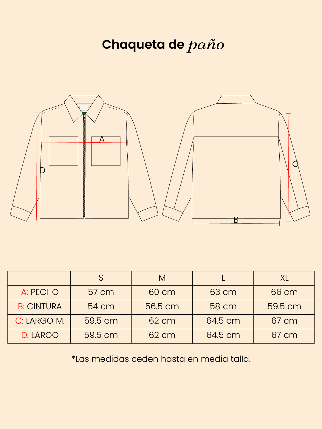 Chaqueta de paño - marrón