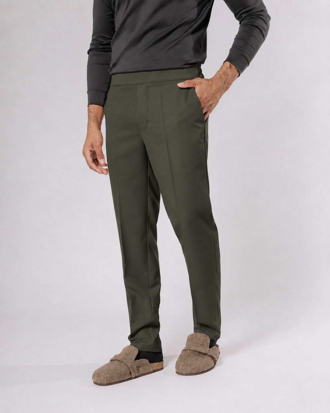Jogger de vestir 2.0 — olivo