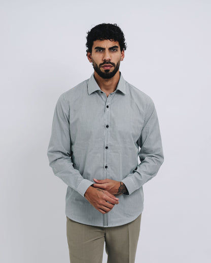 Camisa pechera multiposición - blanco/verde