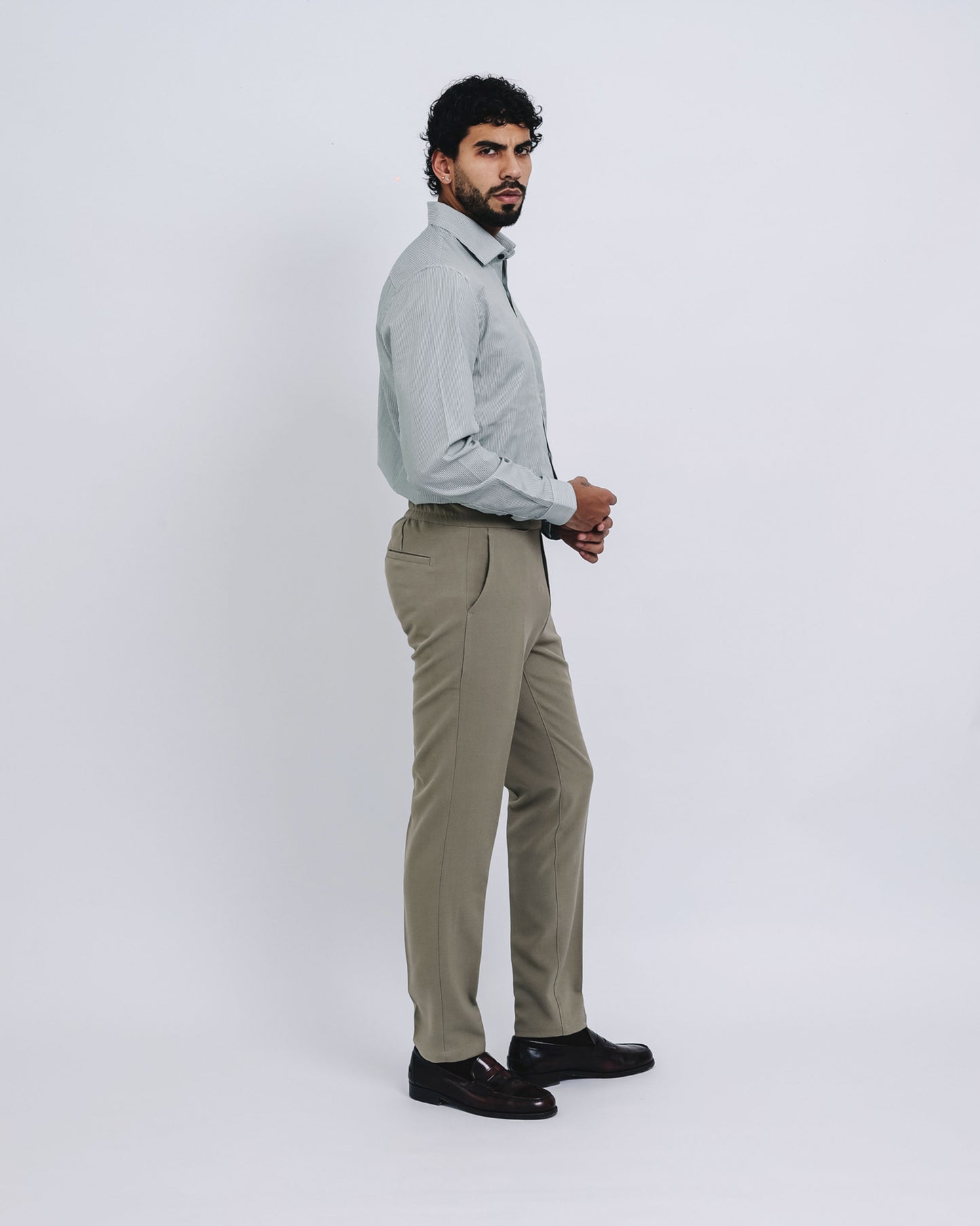 Camisa pechera multiposición - blanco/verde