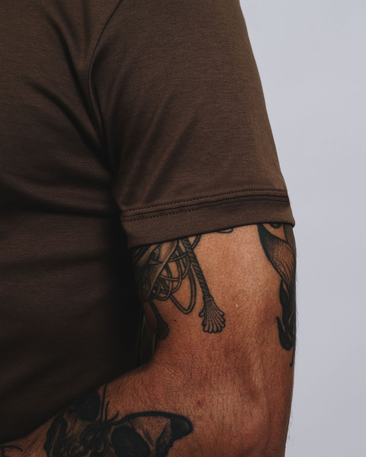 Camiseta básica de pima - beige oscuro