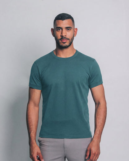Camiseta básica de pima - sage blue