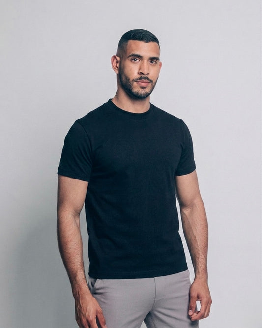 Camiseta heavyweight - deep black