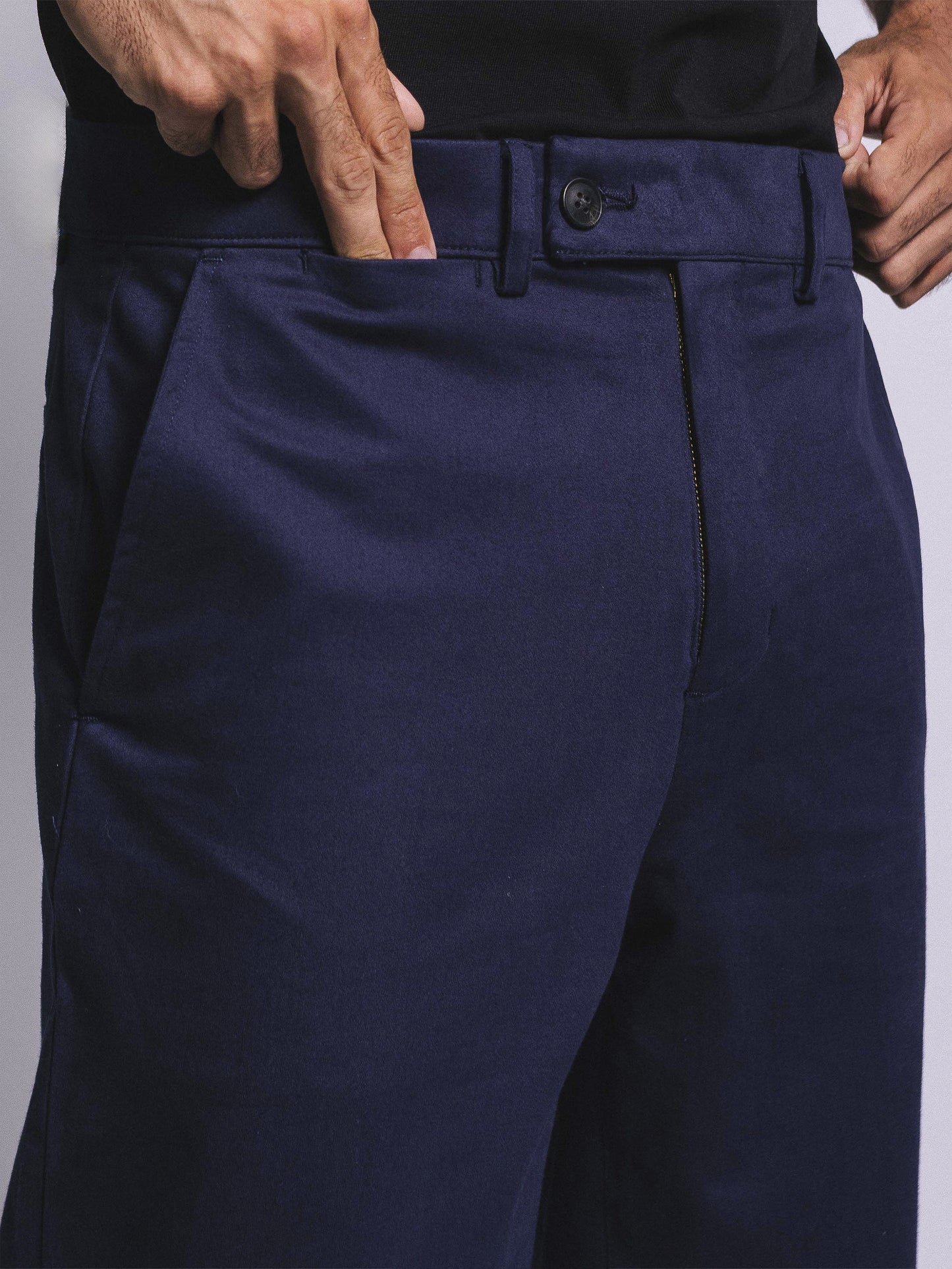 Pantalón drill classic fit - azul