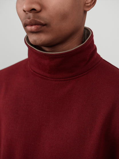 Polera cuello alto - burgundy