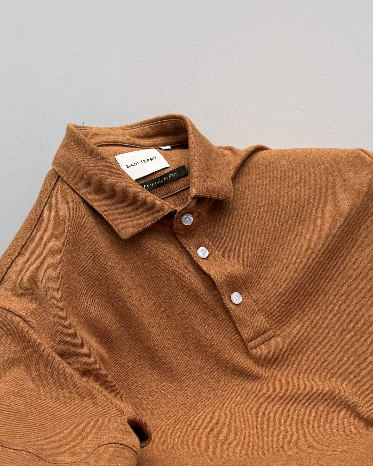 Polo de pima - cinammon