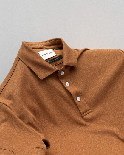 Polo de pima - cinammon