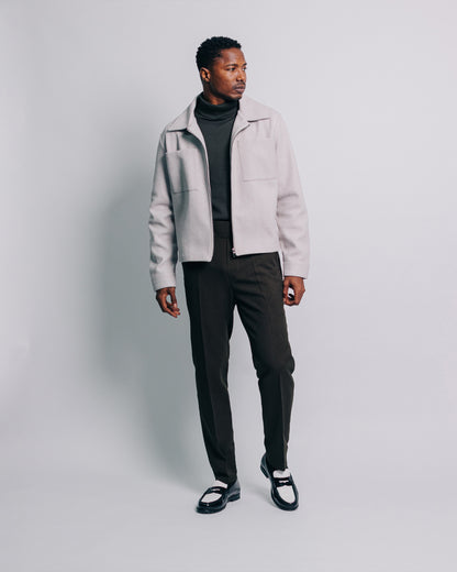 Chaqueta de paño - gris plata