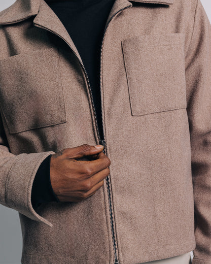 Chaqueta de paño - marrón