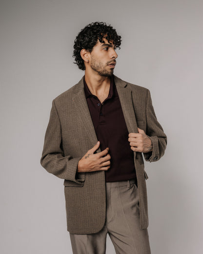 EVERYDAY BLAZER - MARRÓN/CUADROS