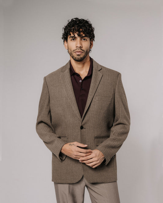 EVERYDAY BLAZER - MARRÓN/CUADROS