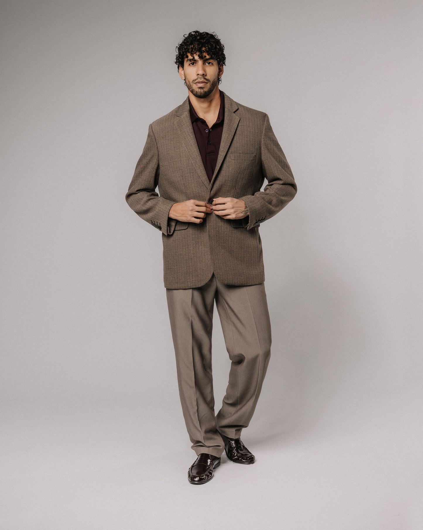 EVERYDAY BLAZER - MARRÓN/CUADROS