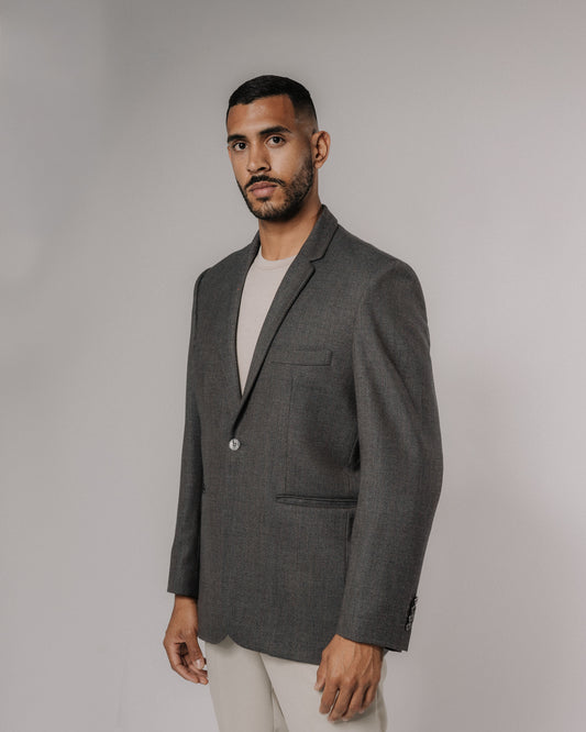 EVERYDAY BLAZER - GRIS/TEXTURA