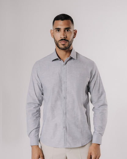 Camisa pechera multiposición — gris/lineas