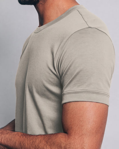 Camiseta básica de pima - white sand