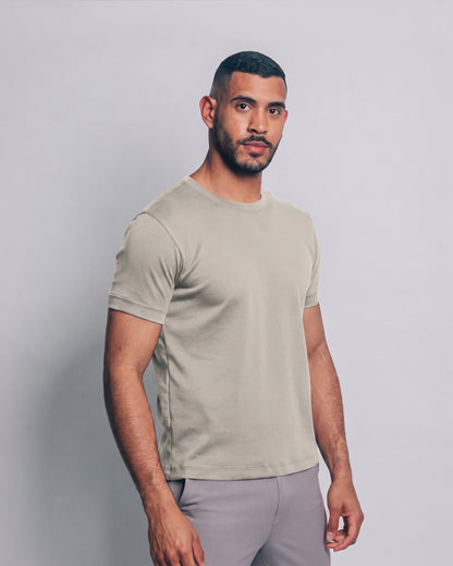 Camiseta básica de pima - white sand