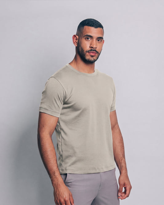 Camiseta básica de pima - white sand