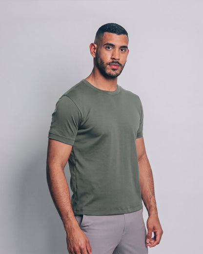 Camiseta básica de pima - sage green
